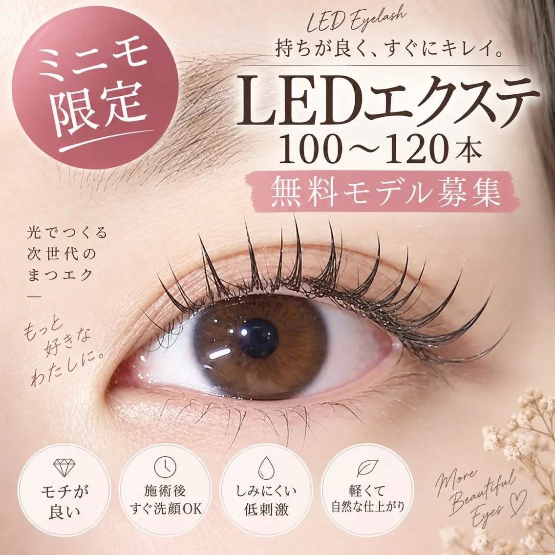 9/17(木)限定❕無料⭐️LEDエクステ100-120本🎀の写真