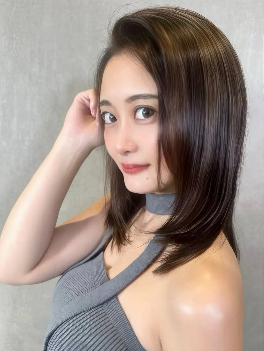 ミディアム ヘアカラー 村井隆仁/上品/ 海外風/栄/矢場町のヘアスタイル