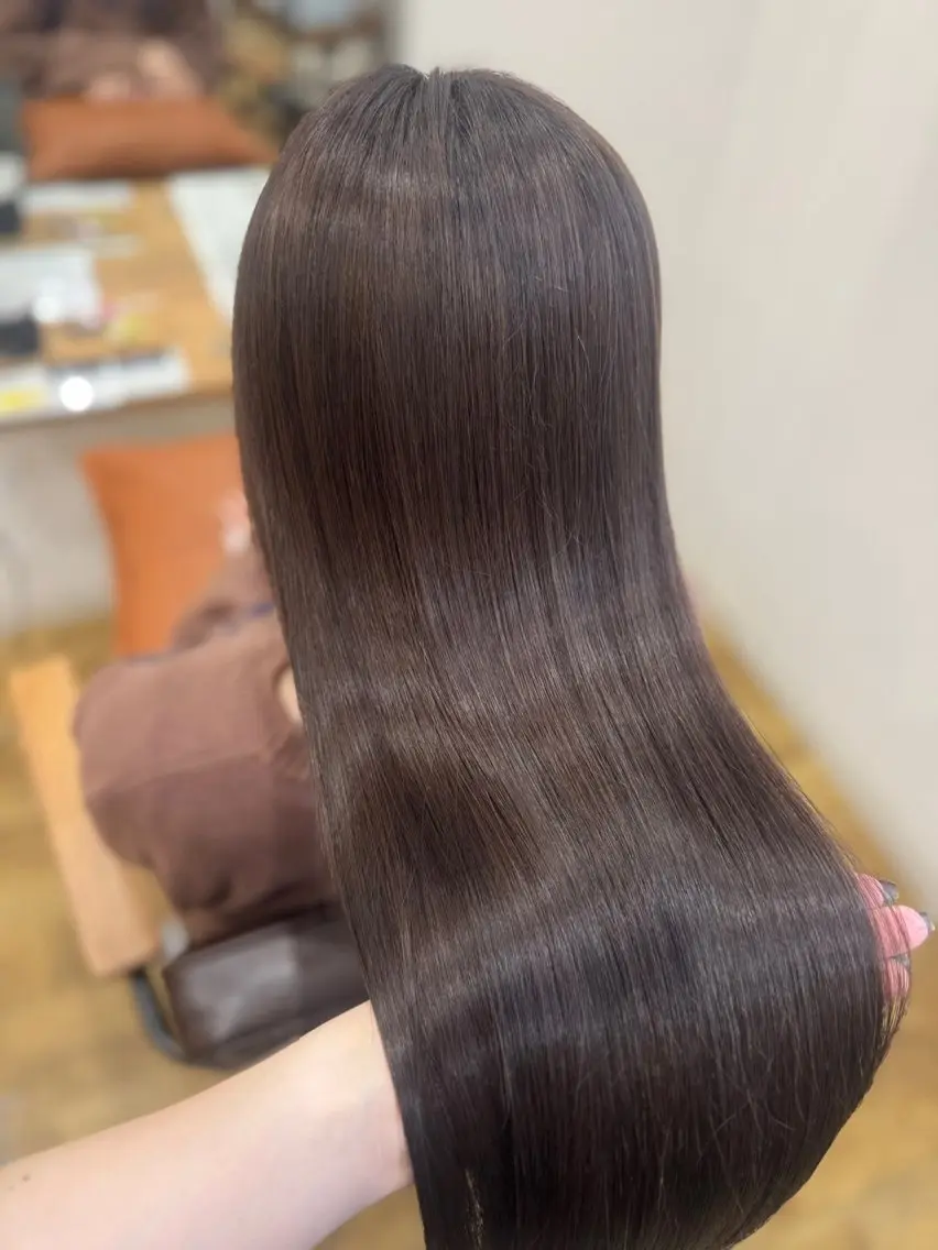 ロング トリートメント ヘアカラー トリートメント kyoka /髪質改善/縮毛矯正のヘアスタイル