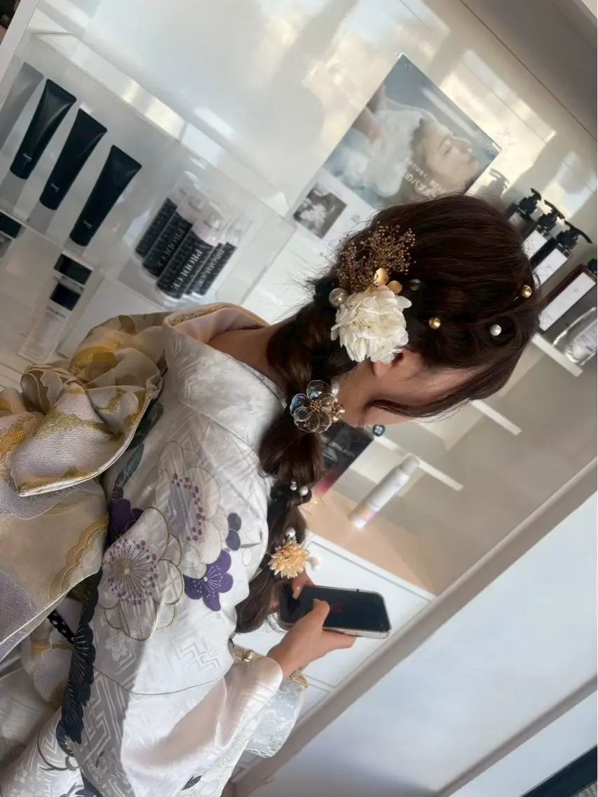 ロング ヘアアレンジ 淵野辺カラーモデル 募集🌼畔上のヘアスタイル