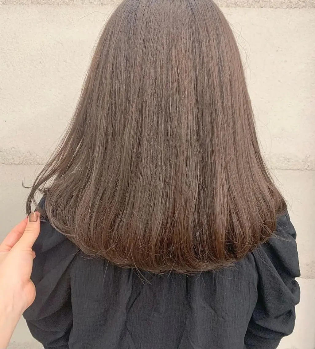 ミディアム カラー 透明感カラー✂︎ /縮毛矯正/YUKAのヘアスタイル