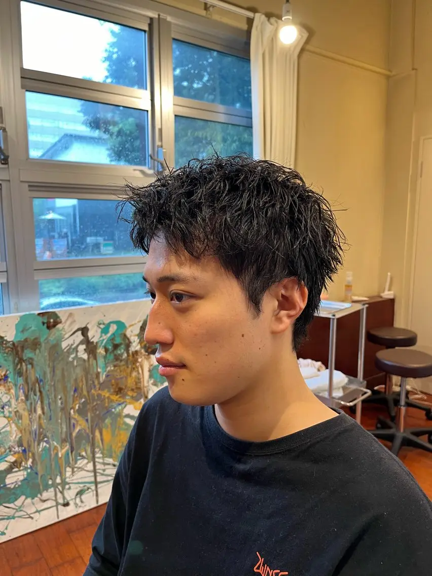 パーマ メンズ メンズパーマ スパイキーショート FIX店長/名駅/ 国際センター/パーマのヘアスタイル