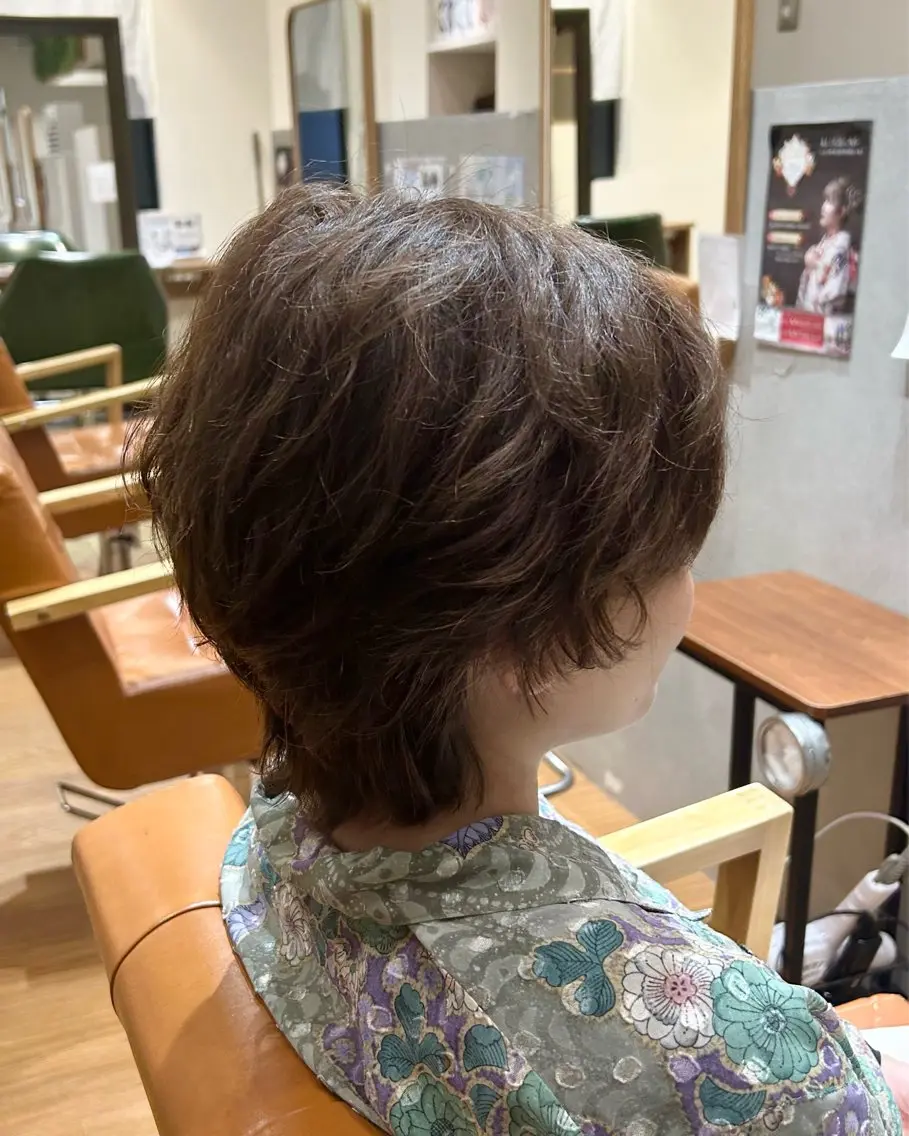 ショート ウルフカット カット ヘアカラー 櫻井 優希のヘアスタイル