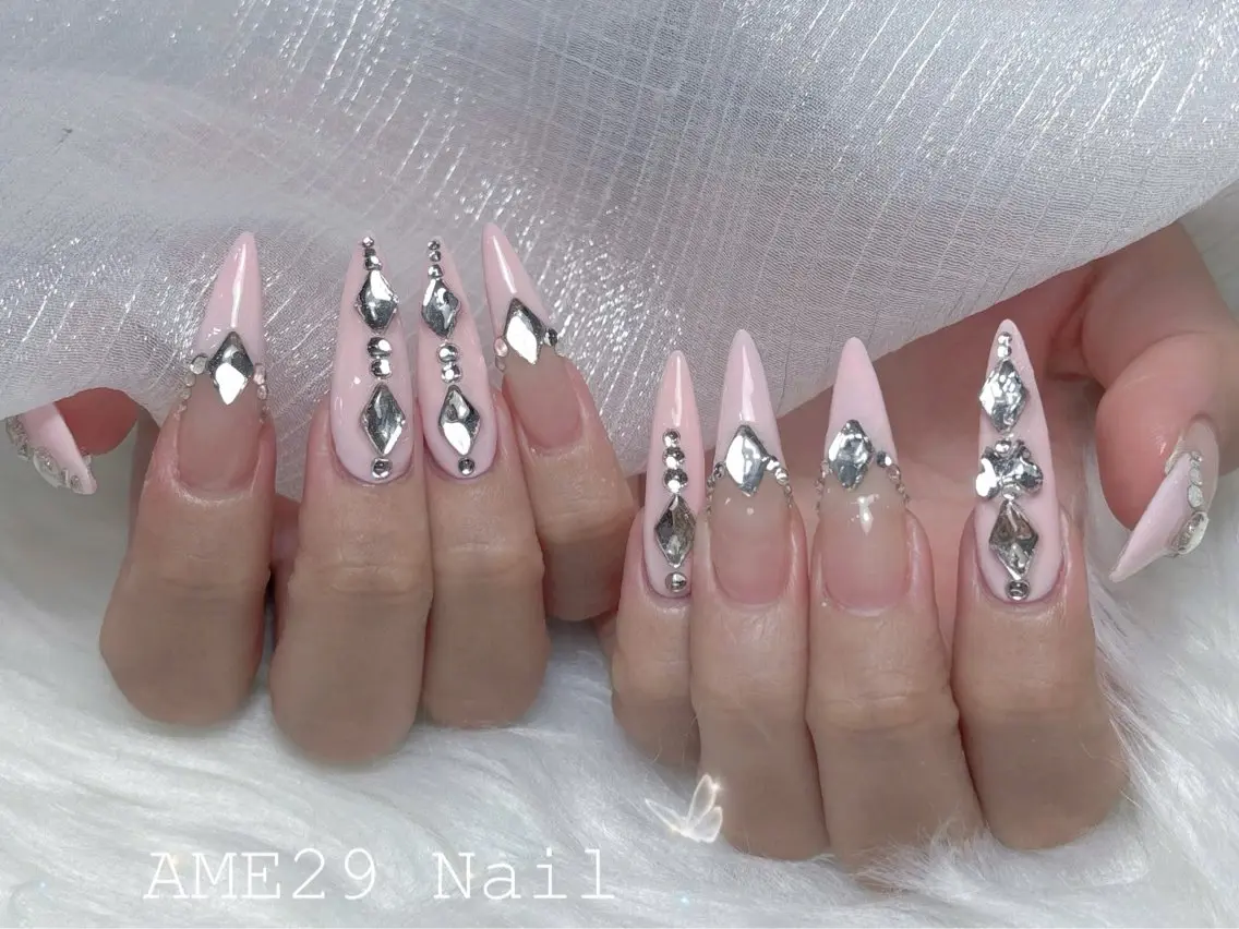 ネイル アートネイル ジェルネイル グラデーション ラメ(グリッター) マグネットネイル AME29 Nail ネイルサロンのネイルデザイン