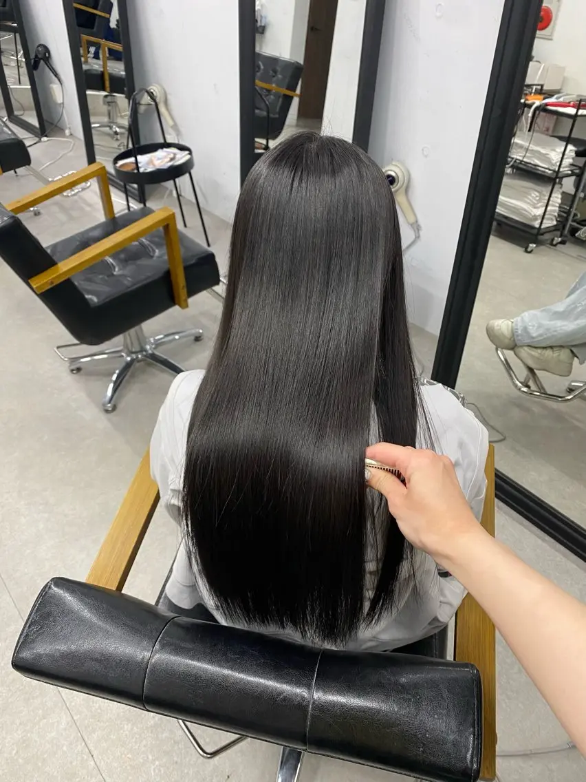 ロング 縮毛矯正 トリートメント 太田 すず香のヘアスタイル