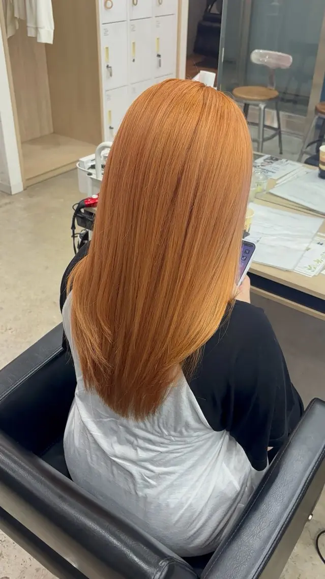ロング カラー カット ヘアカラー トリートメント 🪽髪質改善矯正 🤍MIU🤍のヘアスタイル