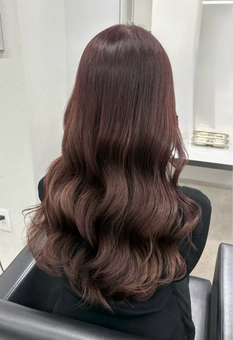 ロング カラー ブリーチ ヨシンモリ 韓国風ヘア レイヤーカット 縮毛矯正 ヘアカラー 髪質改善/レイヤー カット福澤　和嗣のヘアスタイル