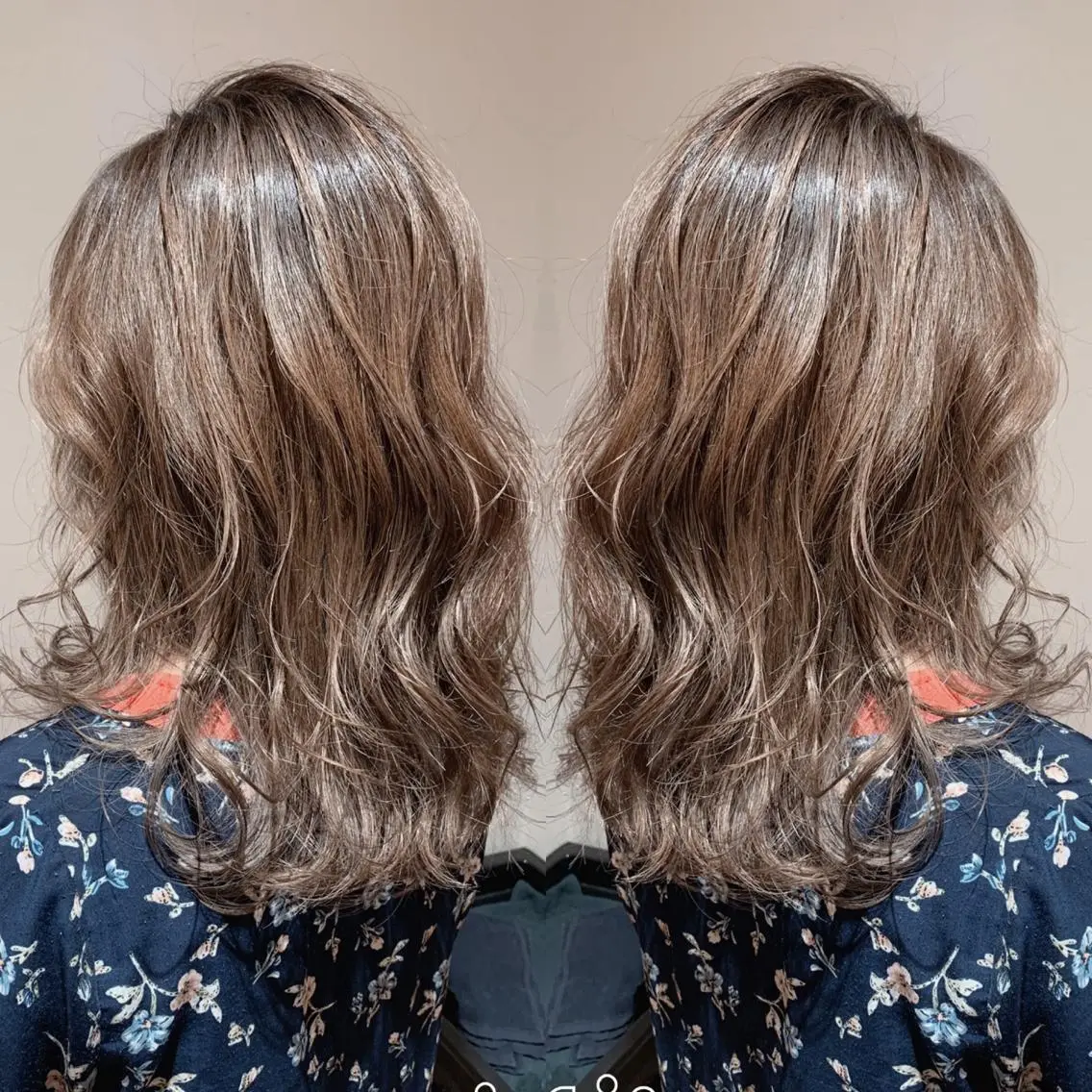 セミロング カラー ヘアアレンジ アディクシーカラー ハイライトカラー ハイライト 髪質改善特化 ミサワコウキのヘアスタイル