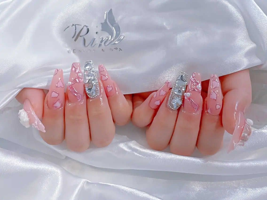 ネイル チークネイル フラッシュネイル フラワーネイル フットネイル ジェルネイル ハンドネイル Rin Nail Shinokuboのネイルデザイン