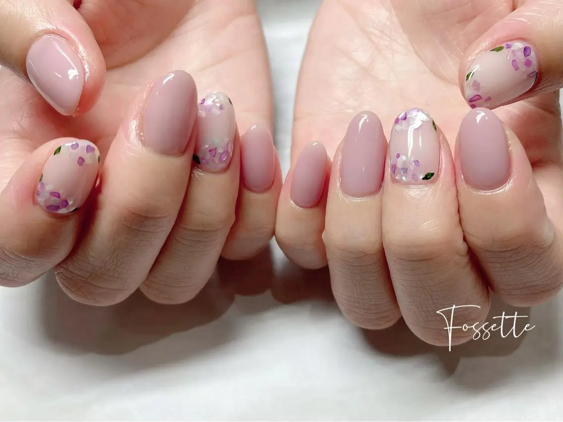 ネイル フラワーネイル ハンドネイル nailsalon Fossetteのネイルデザイン