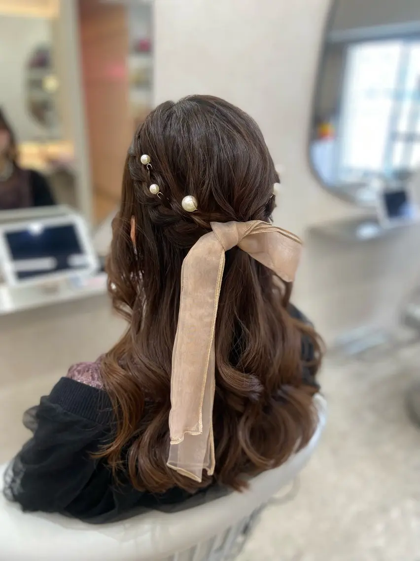 ヘアアレンジ ヘアセット 新宿/韓国ヘア 中明度カラー/かやのヘアスタイル