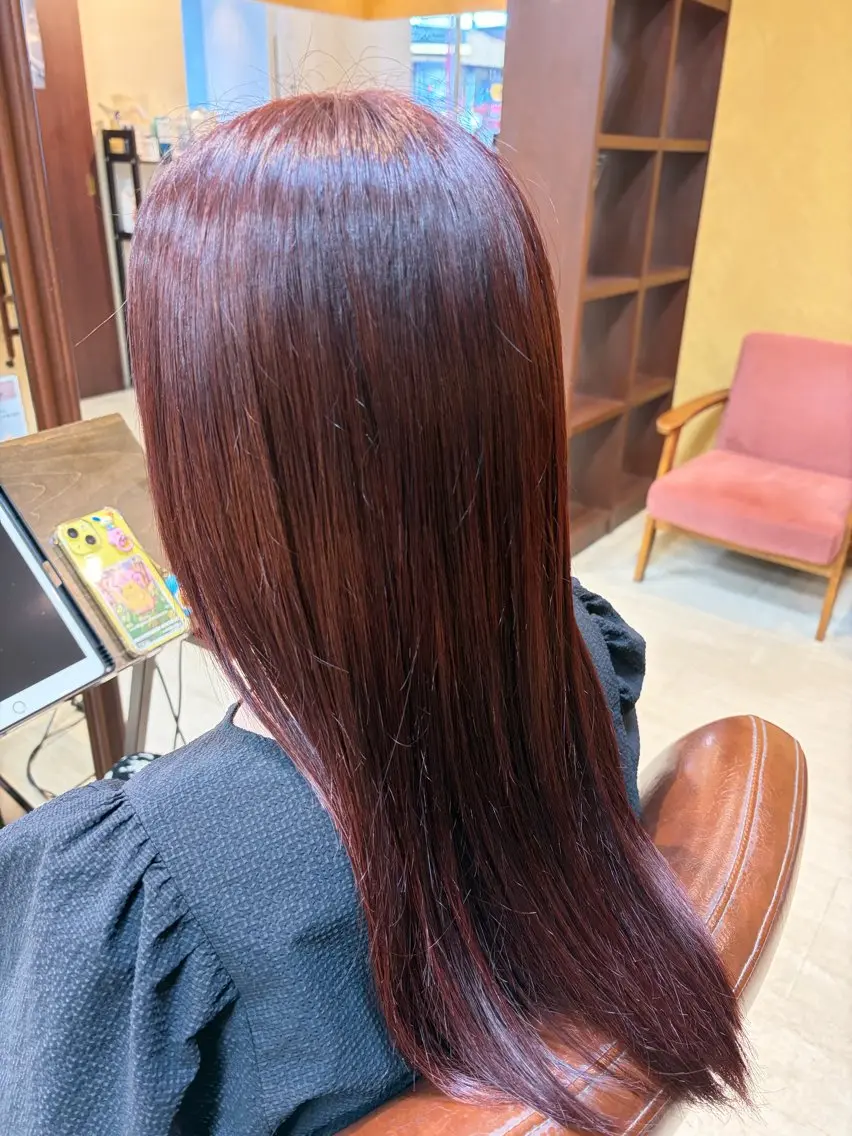 ロング カラー ヘアカラー 西村 瑠菜のヘアスタイル