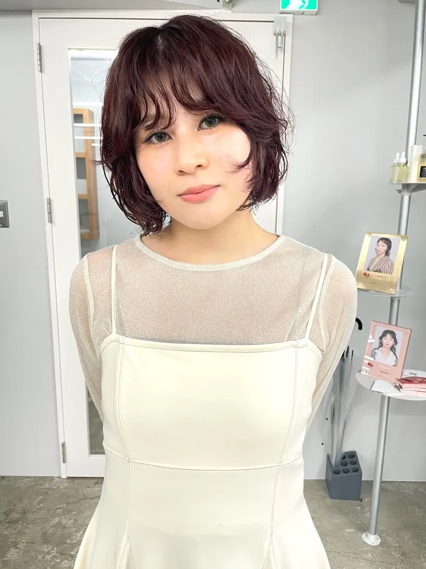 パーマ ボブ 末永 晃久のヘアスタイル
