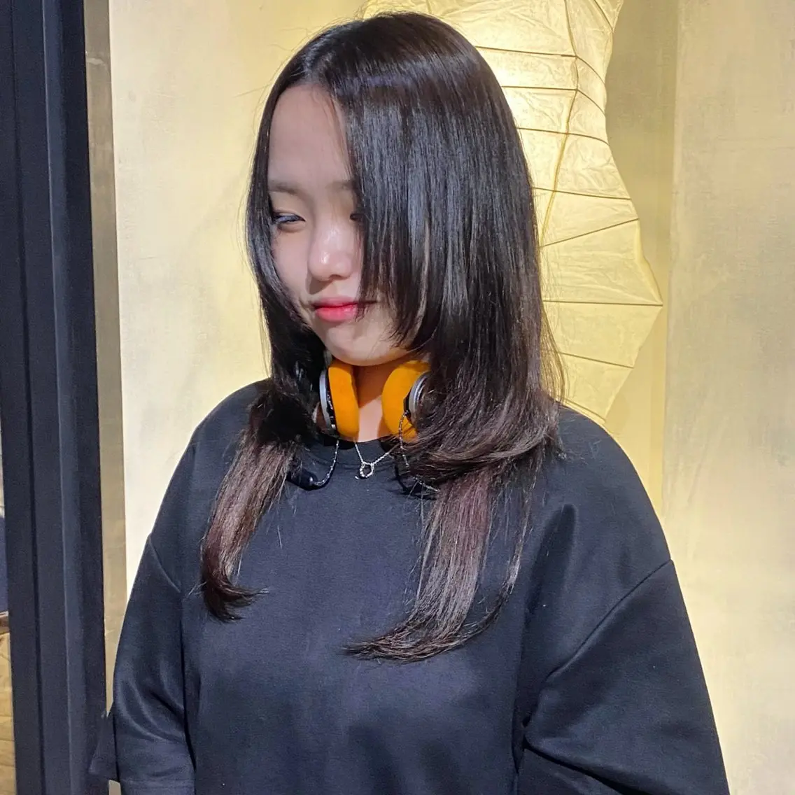ロング 縮毛矯正 カラーモデル fon▶山田 悠華のヘアスタイル