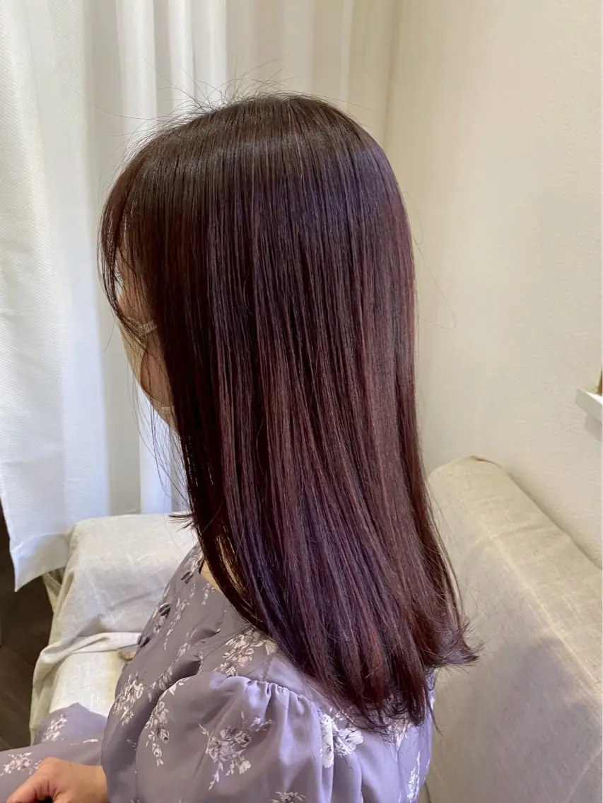 ロング カラー 山本 優音のヘアスタイル