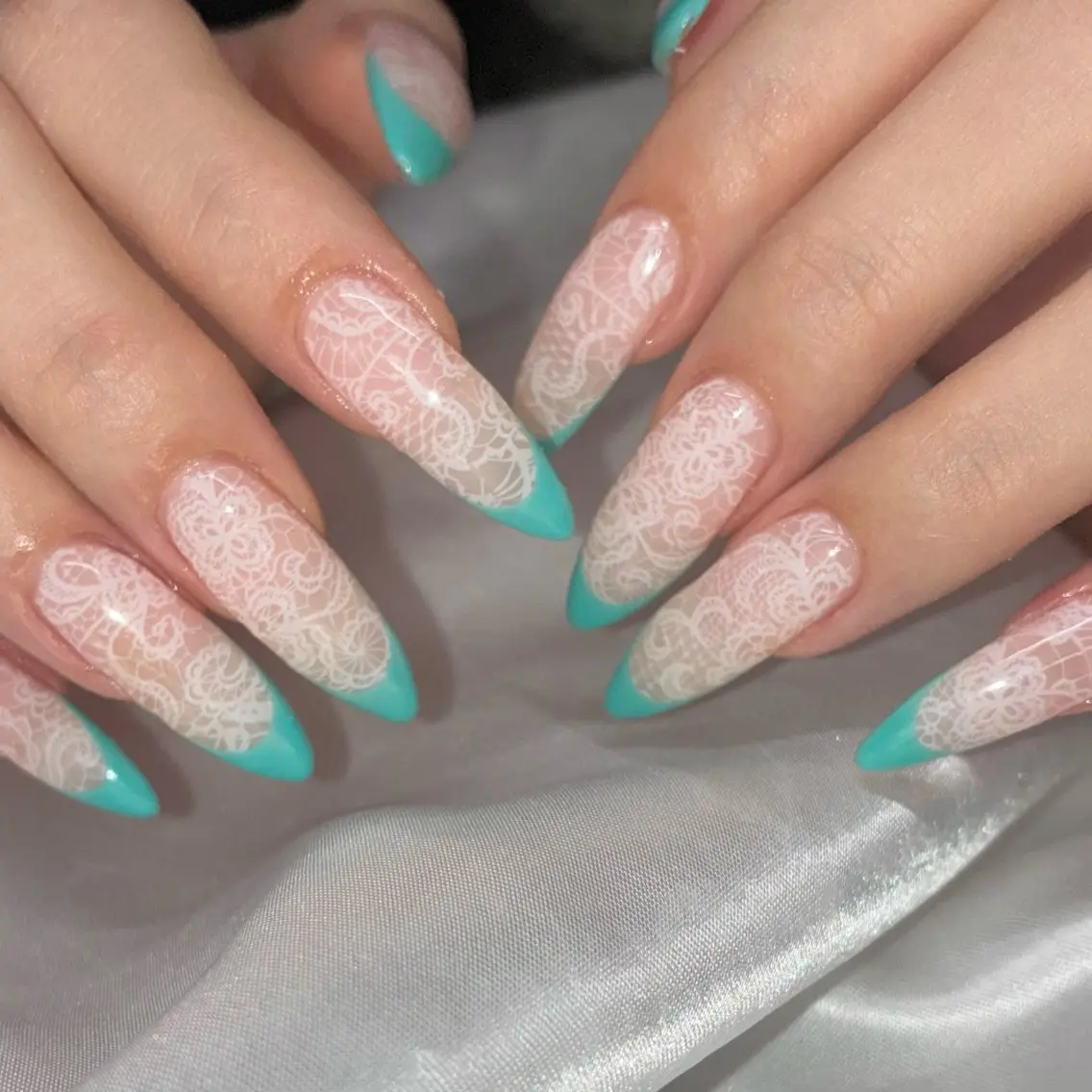 ネイル レース ハンドネイル Nail ヌシん家 AKANEのネイルデザイン