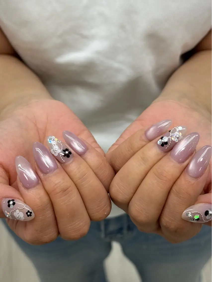 ネイル 長さ出し フットネイル ジェルネイル マグネットネイル 持ち込み ハンドネイル ハンドケア Ocean Nailのネイルデザイン