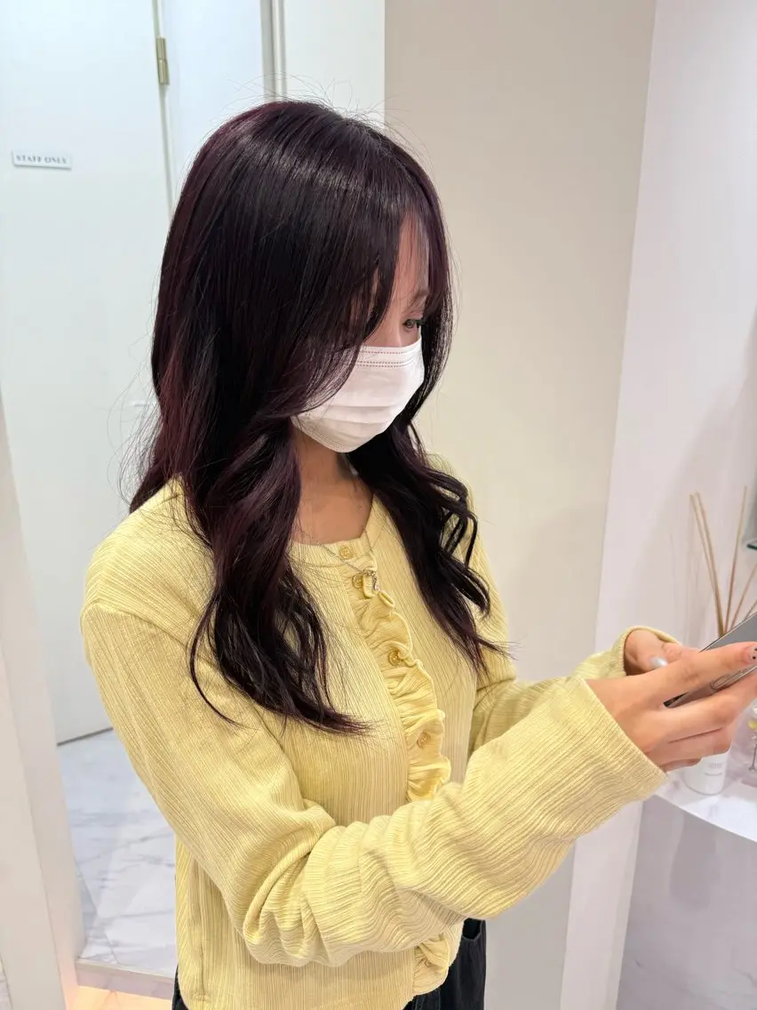 ロング カラー ブリーチ ダブルカラー ラベンダーカラー ピンクカラー ピンクラベンダー ヘアカラー ともか 名駅🧚‍♂️💫のヘアスタイル
