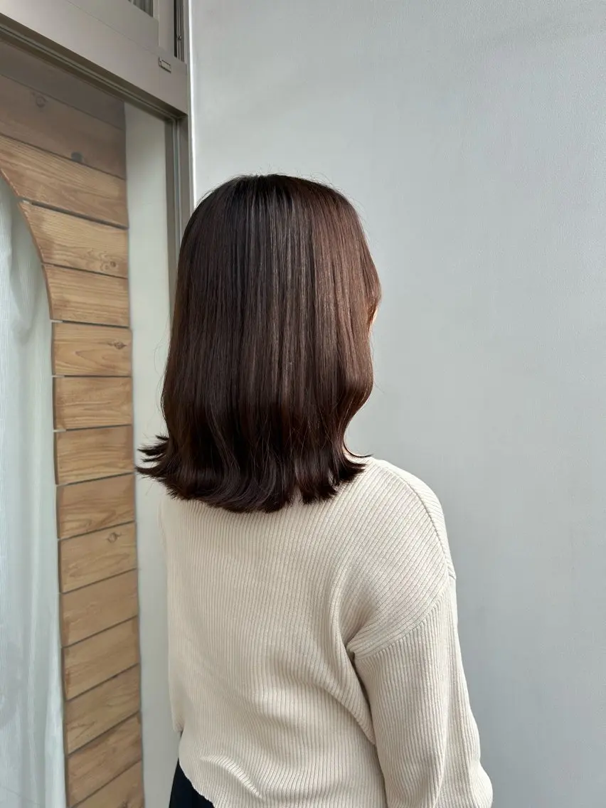 カラー ブラウンカラー ナチュラルブラウン 竹下 真世のヘアスタイル