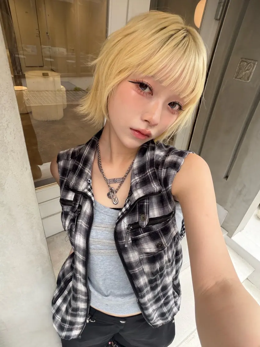 ショート カラー ショートボブ ブリーチ ブロンド ケアブリーチ ハイトーンカラー カット ヘアカラー 💎透明感カラー特化 💎TAISEIのヘアスタイル