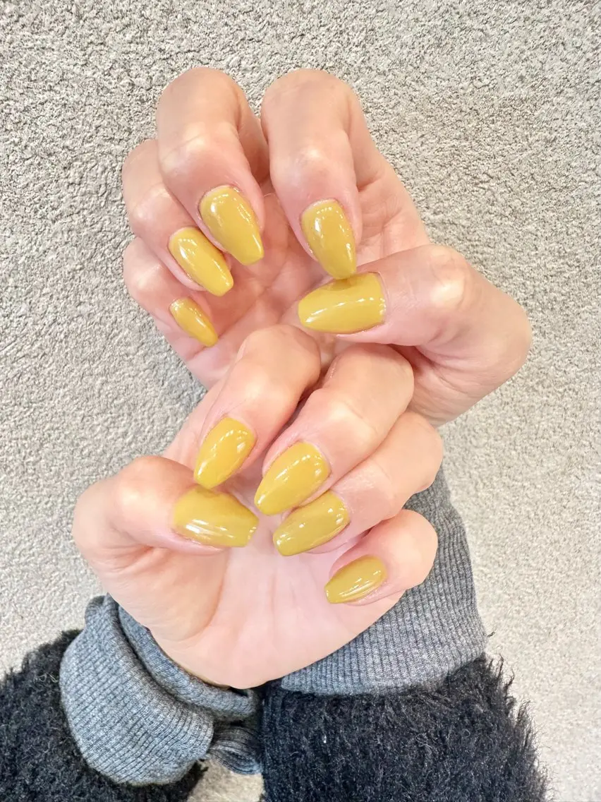 ネイル ワンカラーネイル ぷっくりネイル NISHIOKA FUKUMIのネイルデザイン