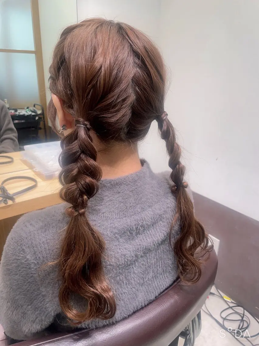 ロング ヘアアレンジ ヘアセット 新宿三丁目アイドル ヘアメイクたでぬまのヘアスタイル