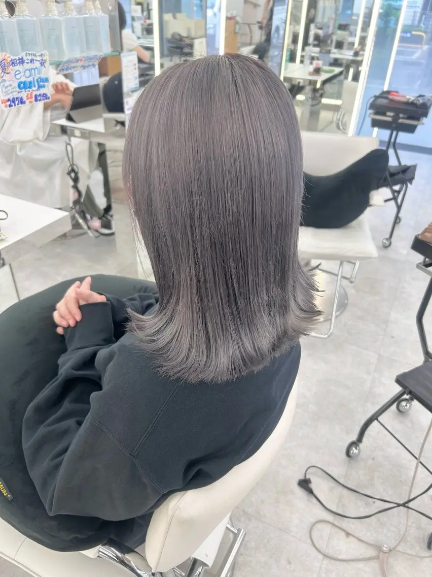 セミロング カラー ヘアカラー 透明感カラー/ヘアア レンジ/はるか🤍のヘアスタイル