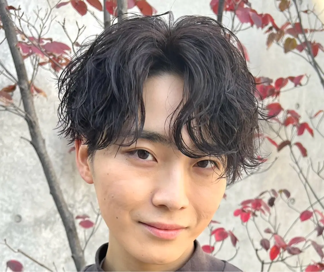 ミディアム パーマ ヘアアレンジ メンズ fifth 石川 凪のヘアスタイル