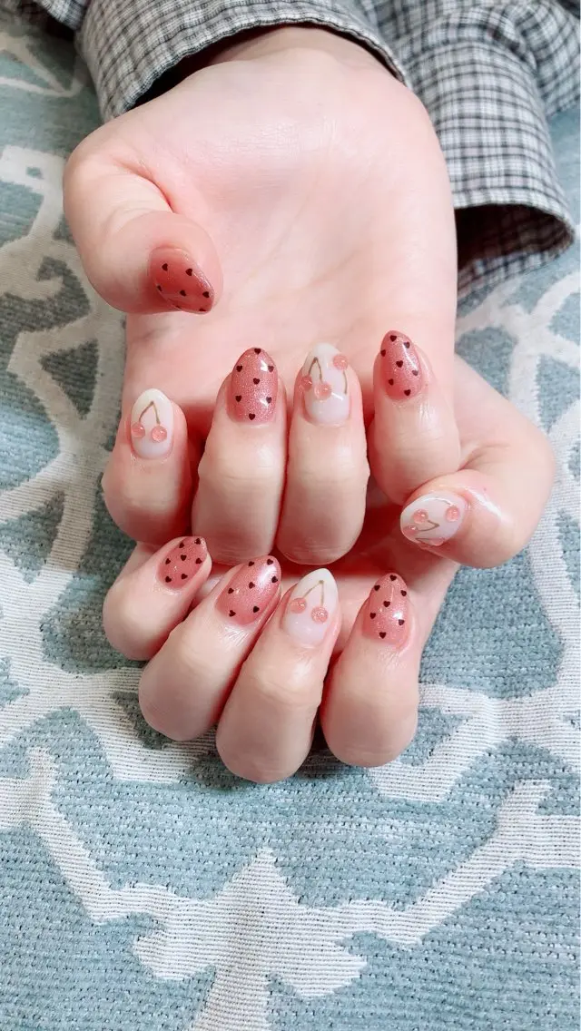 ネイル 🍒当日もOK🍒 𝑳𝑼𝑵𝑨花井のネイルデザイン