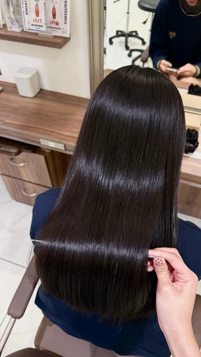 ロング パーマ ストレートパーマ 縮毛矯正 トリートメント 桜新町/ Mea⭐︎のヘアスタイル