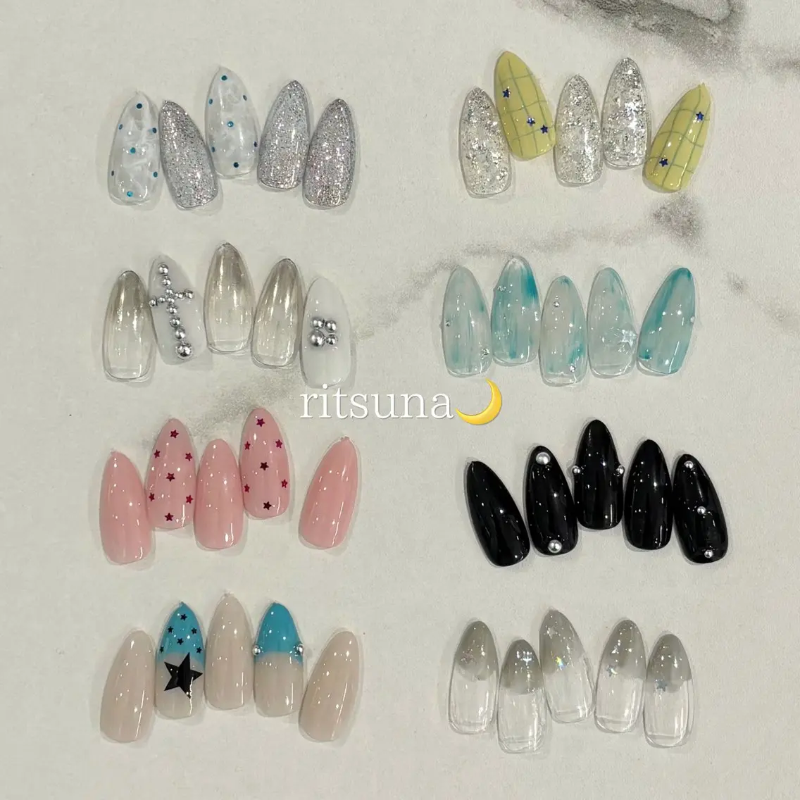 ネイル ハンドネイル ritsuna🌙 nail 堺筋本町のネイルデザイン