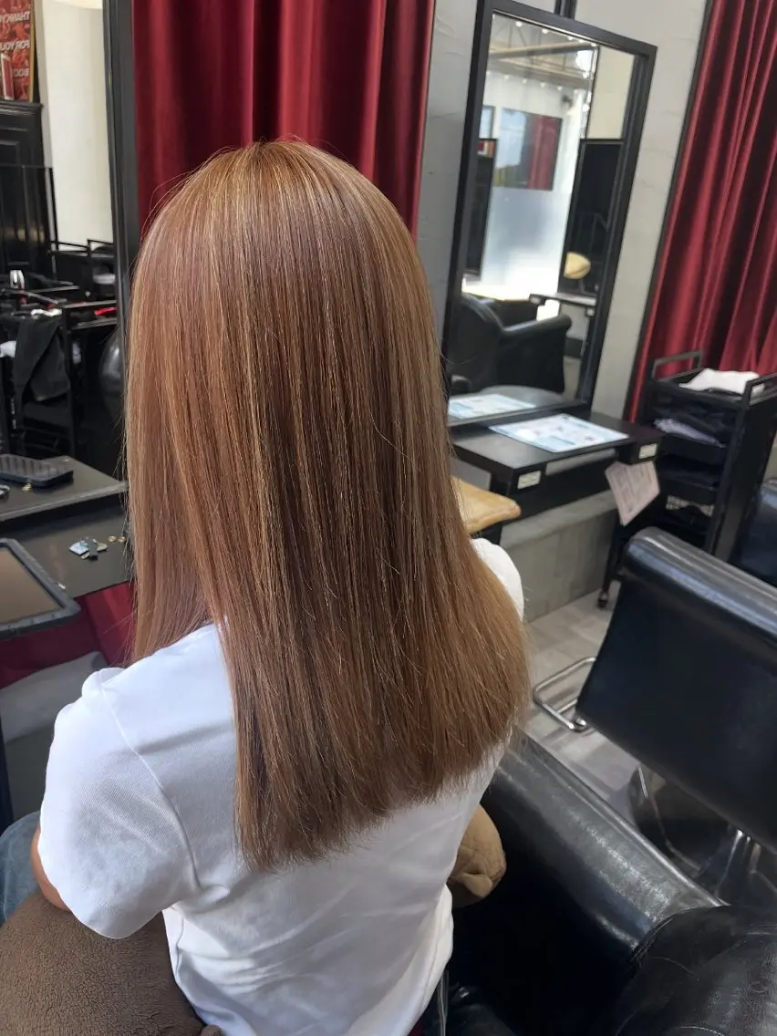 ロング カラー ブリーチ ハイライトカラー ハイライト ヘアカラー トリートメント 🎀豊橋/豊川🎀 ハイトーンうらら🎀のヘアスタイル