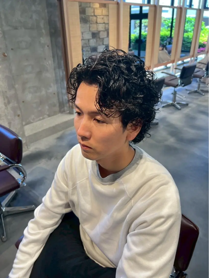 パーマ メンズ 矢川 晄士朗のヘアスタイル