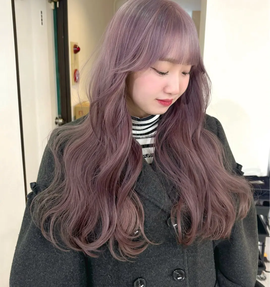 ロング カラー ブリーチ ハイトーンカラー カット ヘアカラー mizuki/ピンク ベージュ.レイヤーのヘアスタイル