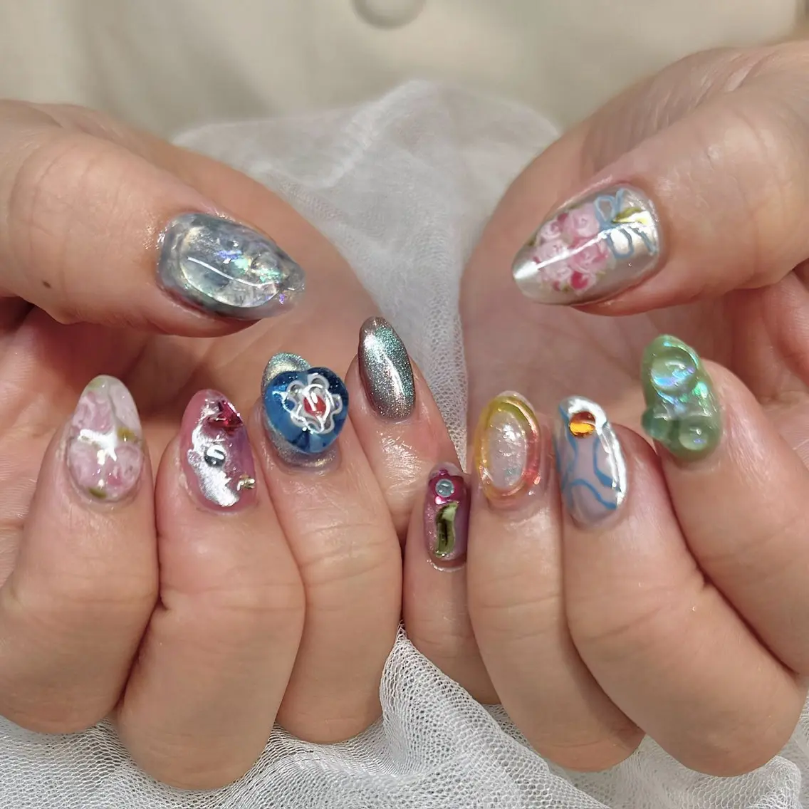 ネイル ハンドネイル 新井 ひなののネイルデザイン