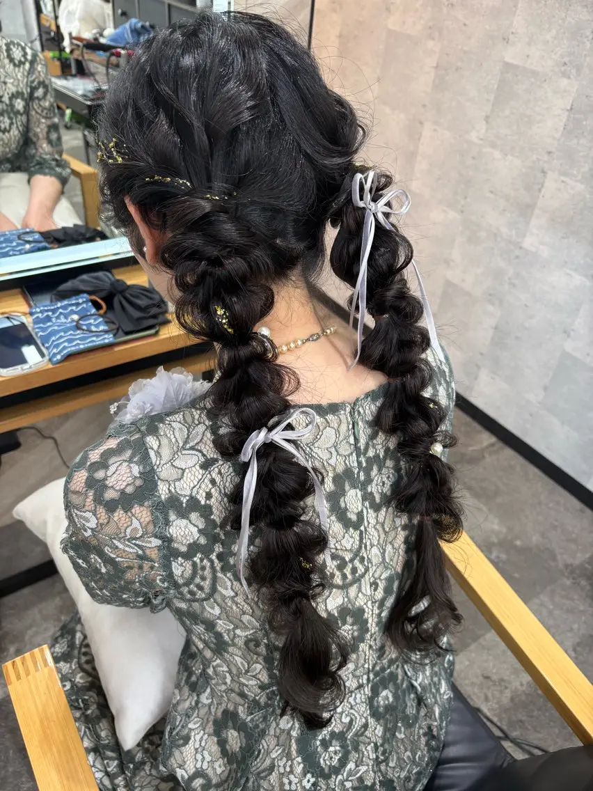 ロング ヘアアレンジ ロング ヘアセット SHANTi 飯塚 ヘアセット/髪質改善のヘアスタイル