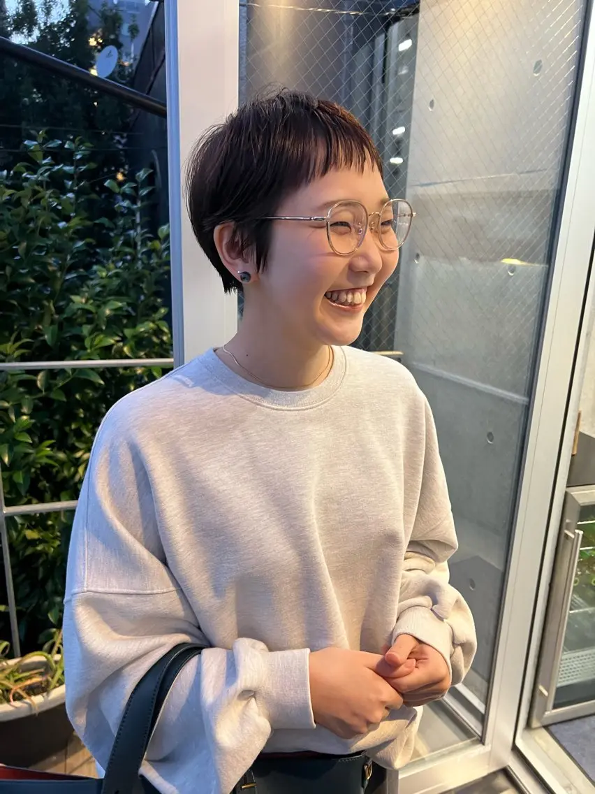 ショート ベリーショート オン眉 カット sakoda shunkiのヘアスタイル