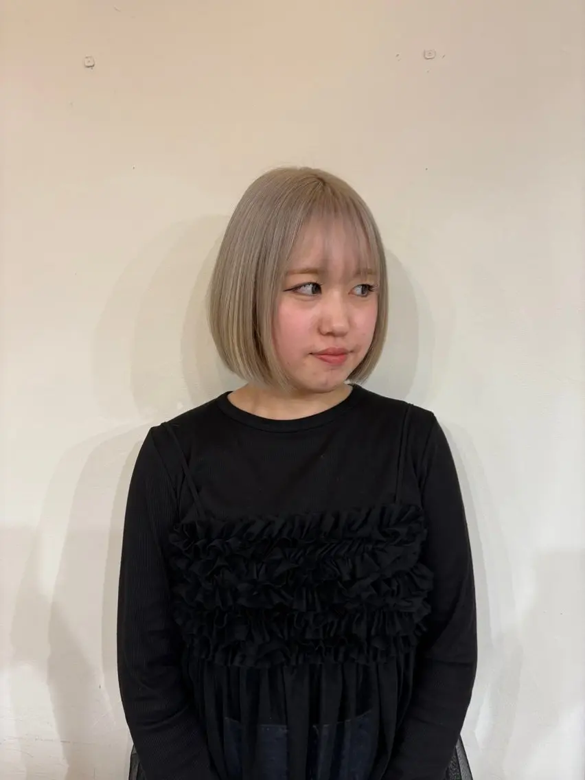ショート 切りっぱなしボブ ボブ カット Reira Naruseのヘアスタイル