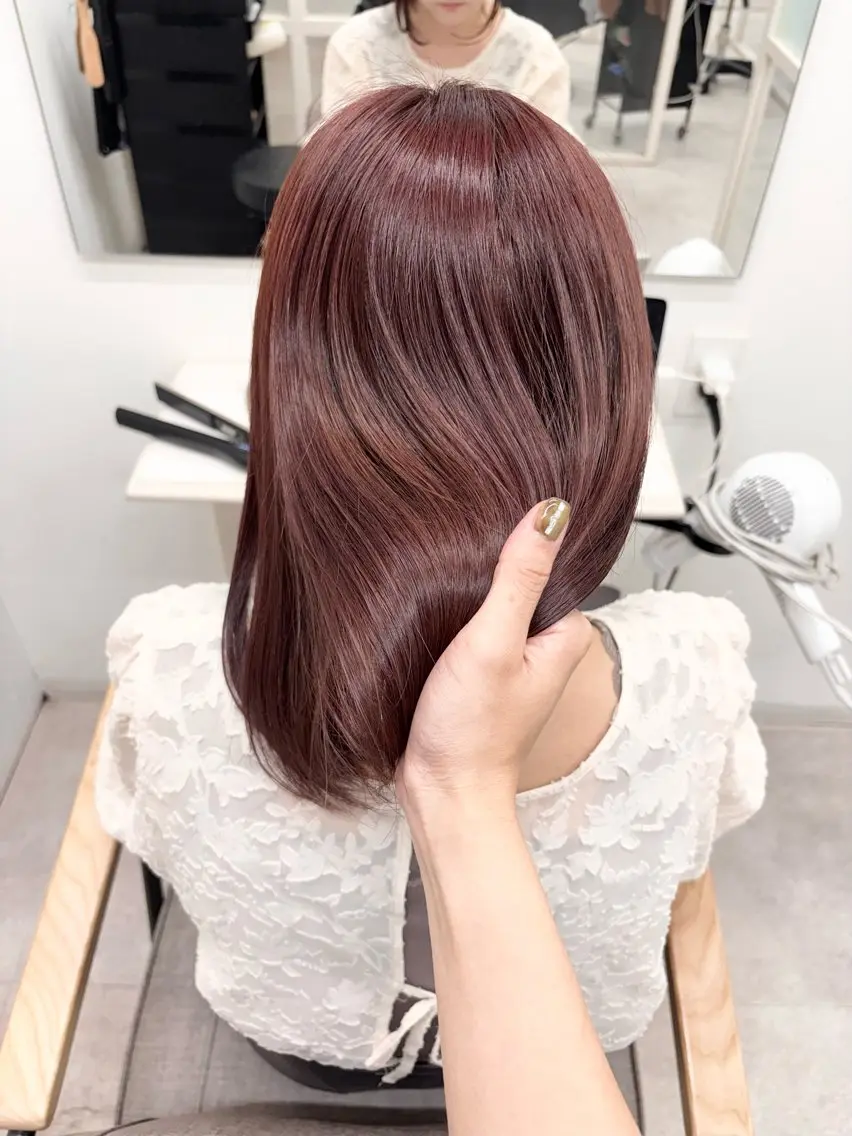 セミロング カット ヘアカラー トリートメント ヘアアレンジ🪽🎀 艶カラー/天王寺のヘアスタイル