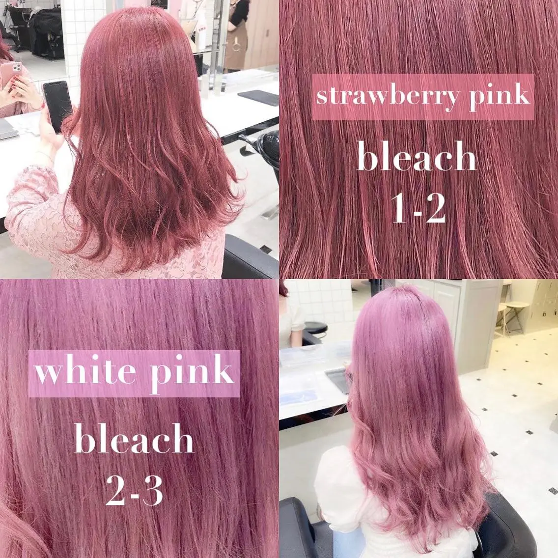 ロング カラー ヘアアレンジ ブリーチ ピンクカラー ホワイトピンク 💖ダブルカラー💖 chihiro🌸のヘアスタイル
