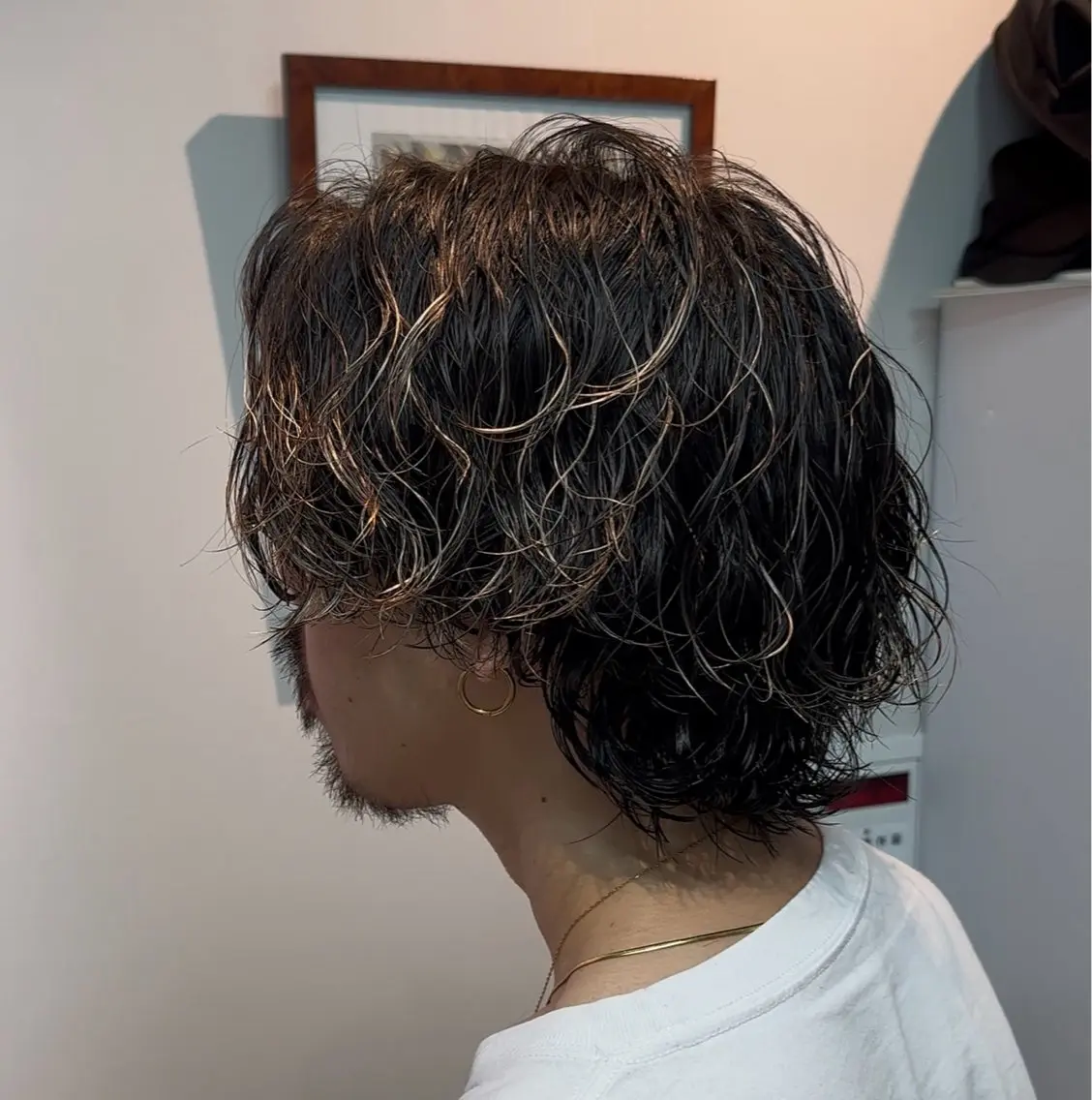 メンズ センターパート メンズウルフカット ウルフカット Tomono/ 1.NK/くせ毛専門のヘアスタイル