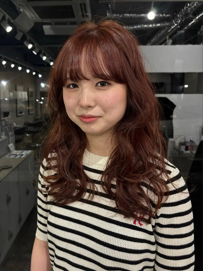 ロング カラー ブラウンカラー オレンジ オレンジブラウン ヘアカラー 【eim】小塚 玲奈のヘアスタイル