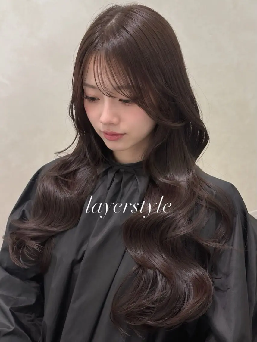 ロング カット ヘアカラー トリートメント 天王寺 hinataのヘアスタイル