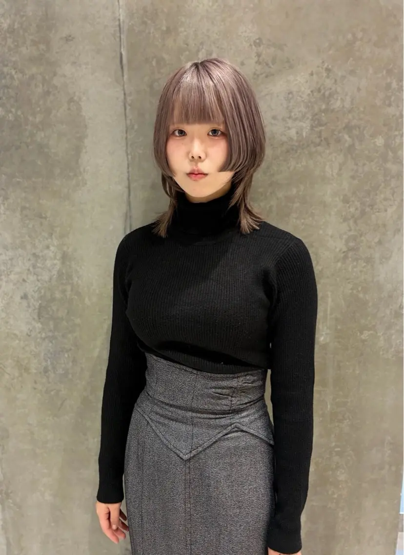 ミディアム カラー カット ヘアカラー トリートメント 篠江 廉のヘアスタイル