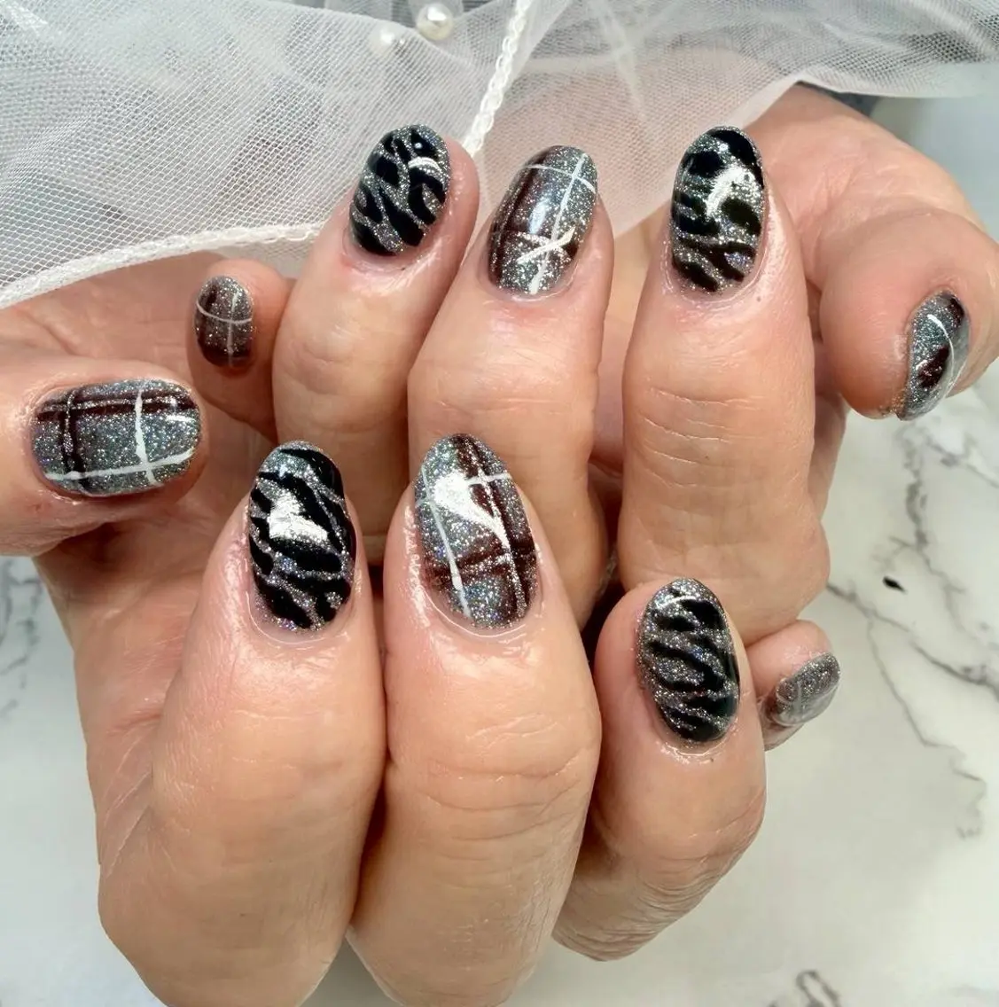 ネイル アートネイル チークネイル フラッシュネイル フラッシュマグ フレンチネイル Mai’s nailのネイルデザイン