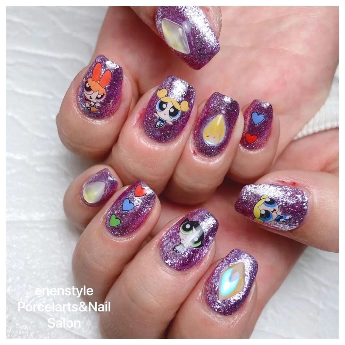 ミディアム ネイル アイブロウ 🐾enen style 🐾のネイルデザイン