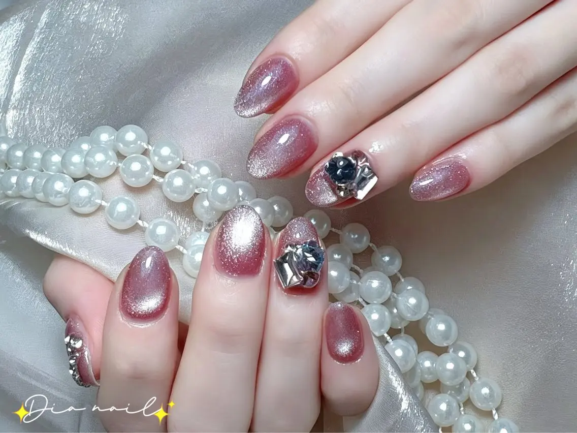 ネイル 韓国ネイル マグネットネイル ニュアンスネイル 夏ネイル ワンホンネイル ハンドネイル Di'a nail ネイルサロンのネイルデザイン