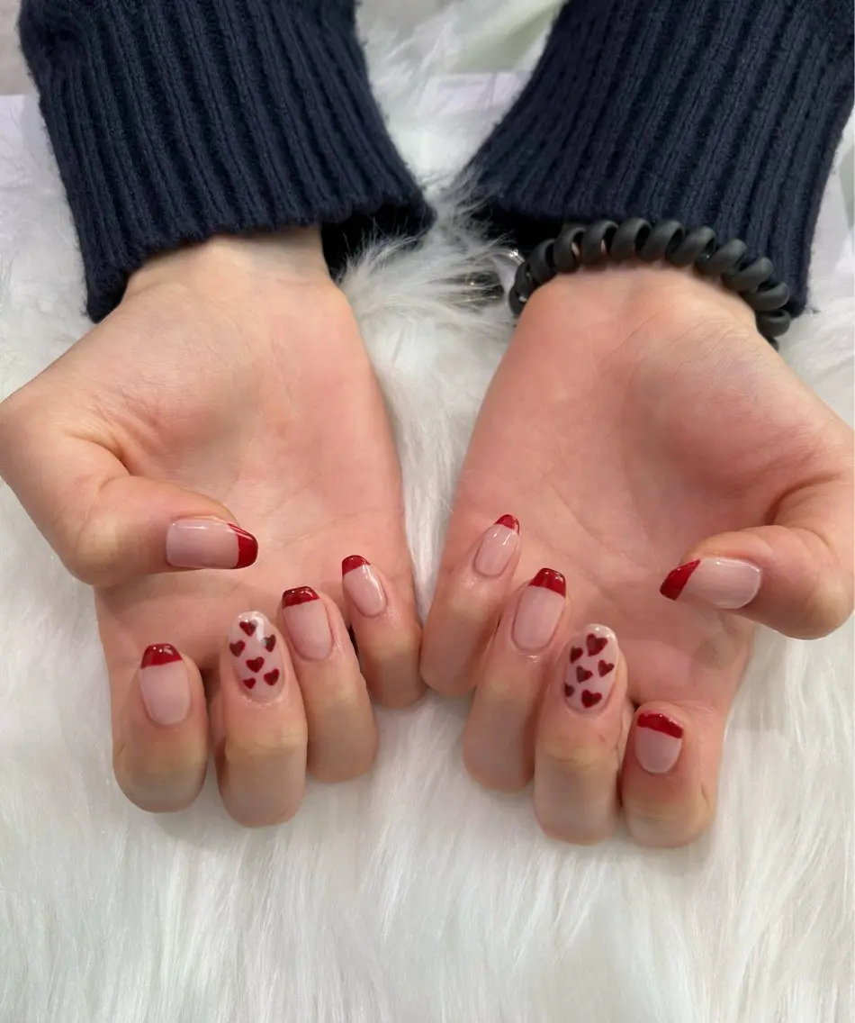 ネイル 成人式 長さ出し 韓国ネイル ショートネイル ハンドネイル ♡透明感カラー★ ネイル/しの♡のヘアスタイル
