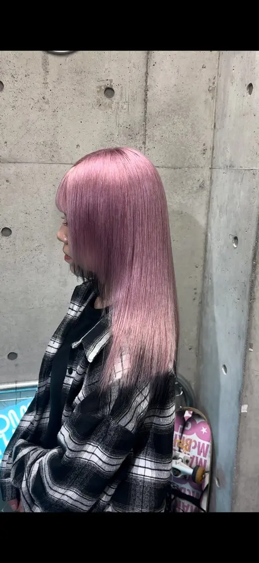 ロング カラー ヘアカラー トリートメント ハイトーン/メンズ/ ウルフ特化   小松のヘアスタイル
