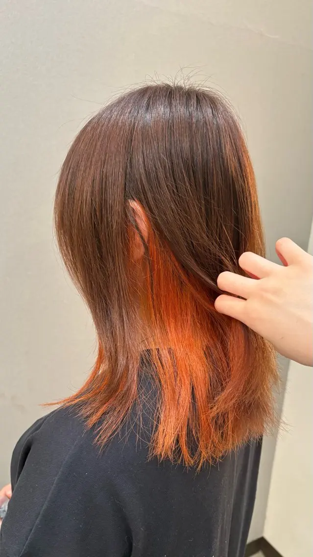 セミロング ヘアカラー 中島 万凜のヘアスタイル